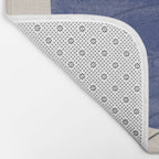 Blue Contemporary Design Bath Mat Gallery Image 2