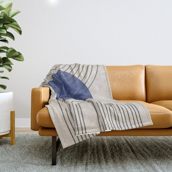 Blue Contemporary Design Throw Blanket Gallery Image 1