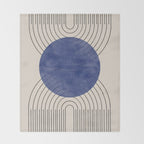 Blue Contemporary Design Throw Blanket Gallery Image 2