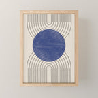 Blue Contemporary Design Mini Art Print Gallery Image 1