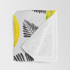 Banana Bunch - Yellow & Black Palette Throw Blanket Gallery Image 3