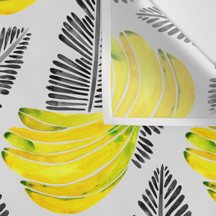 Banana Bunch - Yellow & Black Palette Wall Tapestry Gallery Image 3