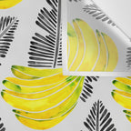 Banana Bunch - Yellow & Black Palette Wall Tapestry Gallery Image 3