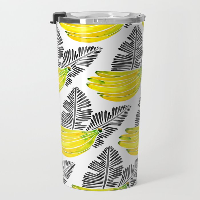 Banana Bunch - Yellow & Black Palette Travel Mug Gallery Image 3