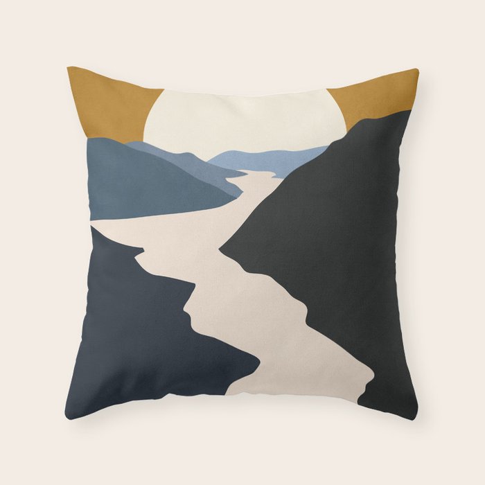 Abstract Art / Landscape 5 Throw Pillow Gallery Image 6