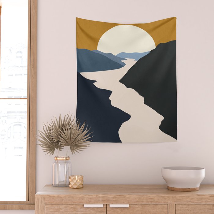 Abstract Art / Landscape 5 Wall Tapestry Gallery Image 2