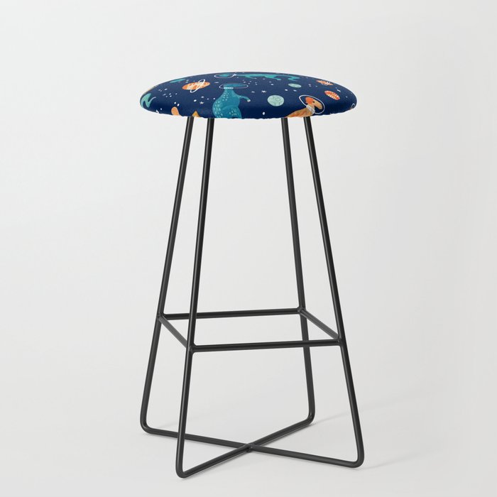 Painted Space Dinosaurs Stool Gallery Image 1