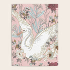seamless floral pattern with white swan Poster Gallery Image 4