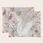 seamless floral pattern with white swan Placemat Gallery Image 1