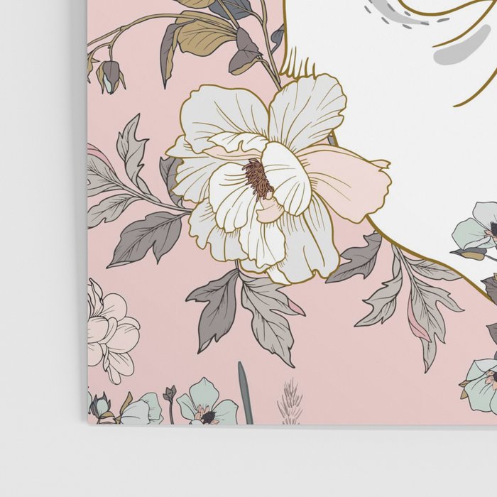 seamless floral pattern with white swan Poster Gallery Image 3