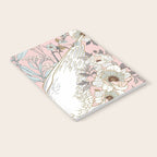 seamless floral pattern with white swan Notebook Gallery Image 2