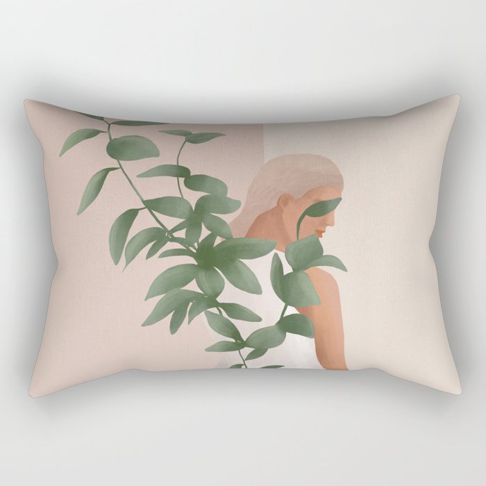 Carrying the Plant Rectangular Pillow Gallery Image 1