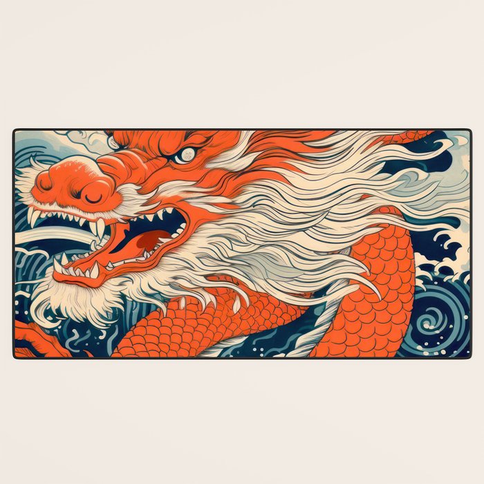 Ocean Storm Dragon Desk Mat Gallery Image 3