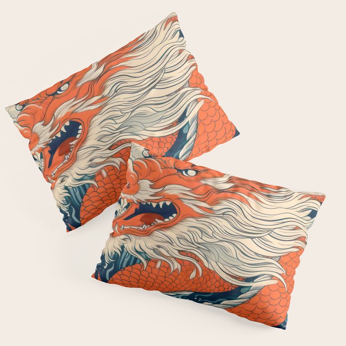 Ocean Storm Dragon Pillow Sham Gallery Image 3