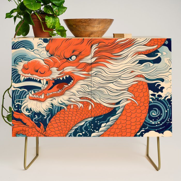 Ocean Storm Dragon Credenza Gallery Image 1