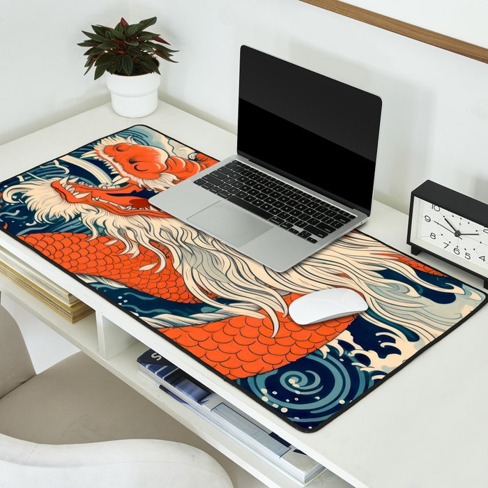 Ocean Storm Dragon Desk Mat Gallery Image 2
