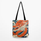 Ocean Storm Dragon Tote Bag Gallery Image 2