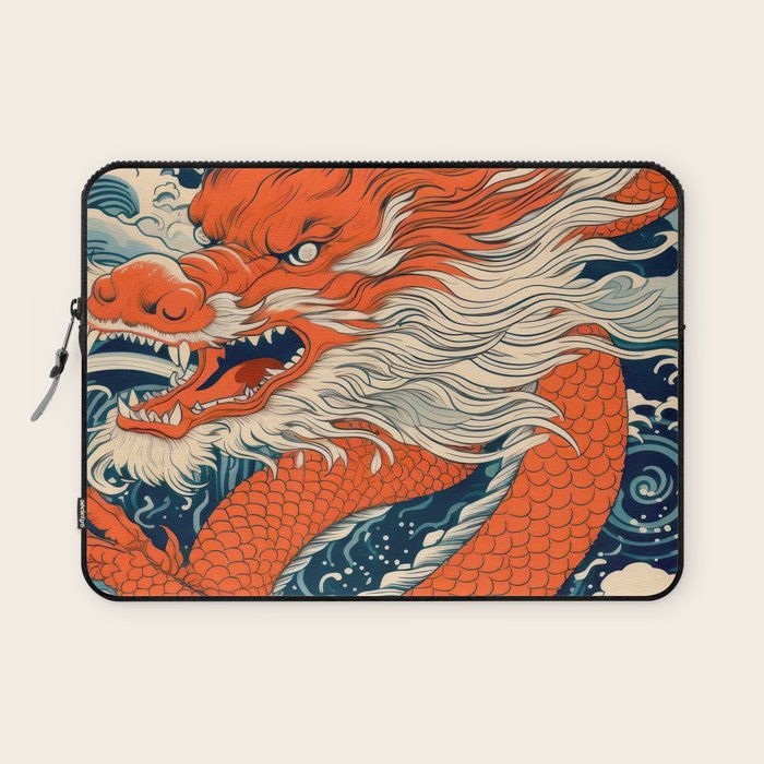 Ocean Storm Dragon Laptop Sleeve Gallery Image 1