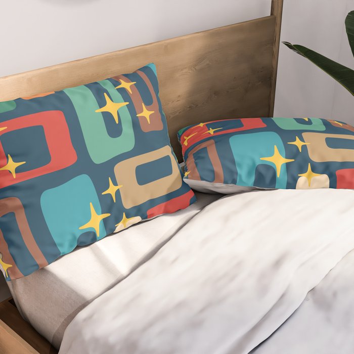 Retro Mid Century Modern Abstract Pattern 221 Pillow Sham Gallery Image 2