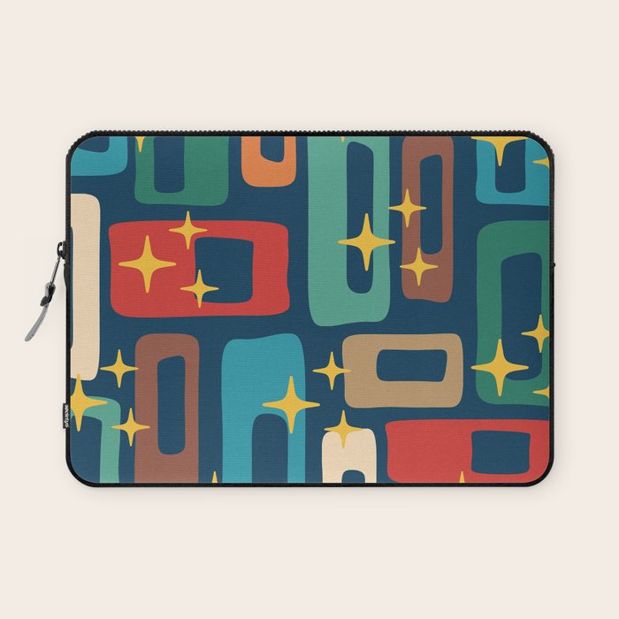 Retro Mid Century Modern Abstract Pattern 221 Laptop Sleeve Gallery Image 1
