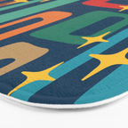 Retro Mid Century Modern Abstract Pattern 221 Bath Mat Gallery Image 3
