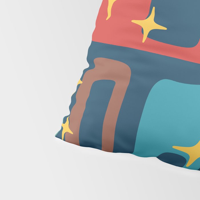Retro Mid Century Modern Abstract Pattern 221 Pillow Sham Gallery Image 4