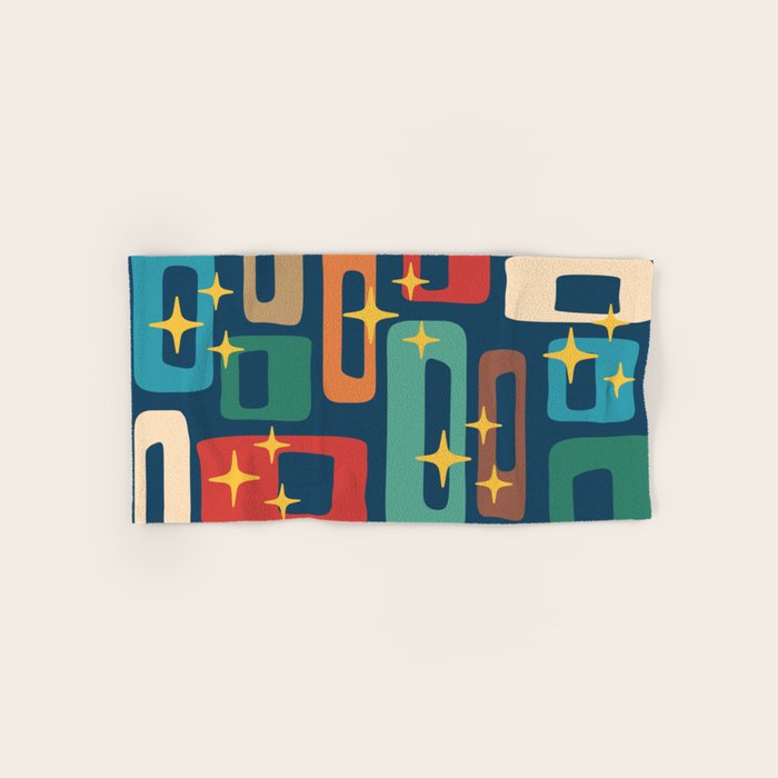 Retro Mid Century Modern Abstract Pattern 221 Towels Gallery Image 1
