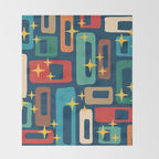 Retro Mid Century Modern Abstract Pattern 221 Throw Blanket Gallery Image 2