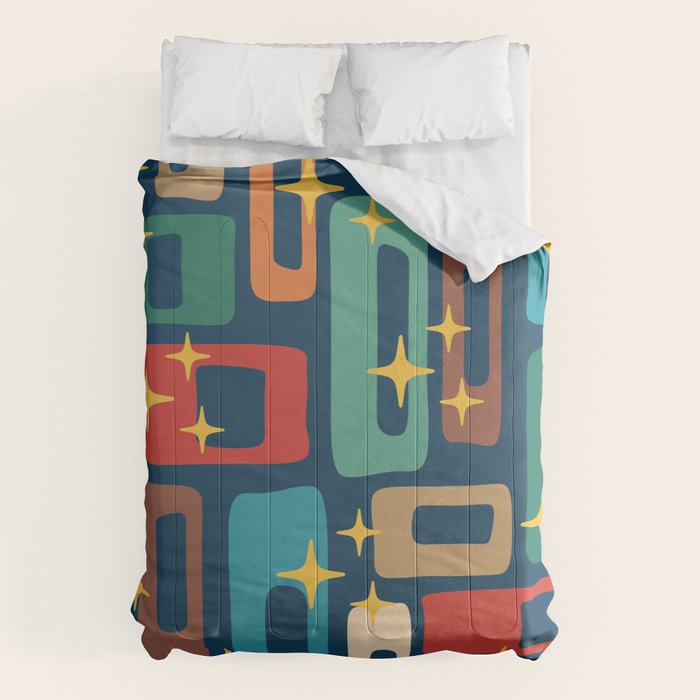 Retro Mid Century Modern Abstract Pattern 221 Comforter Gallery Image 6
