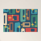 Retro Mid Century Modern Abstract Pattern 221 Welcome Mat Gallery Image 1