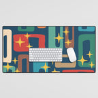 Retro Mid Century Modern Abstract Pattern 221 Desk Mat Gallery Image 1