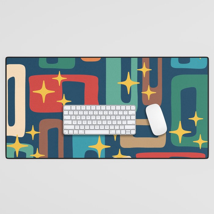 Retro Mid Century Modern Abstract Pattern 221 Desk Mat Gallery Image 1