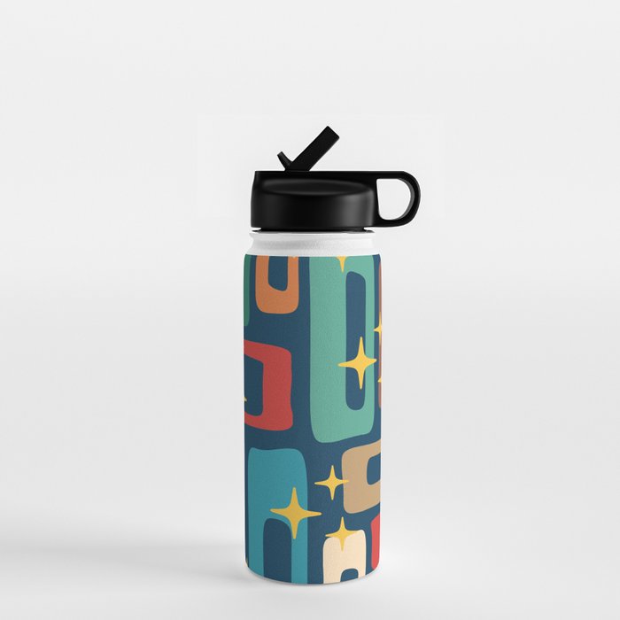 Retro Mid Century Modern Abstract Pattern 221 Water Bottle Gallery Image 1