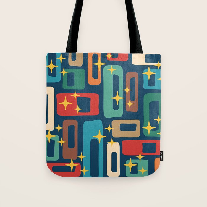 Retro Mid Century Modern Abstract Pattern 221 Tote Bag Gallery Image 1