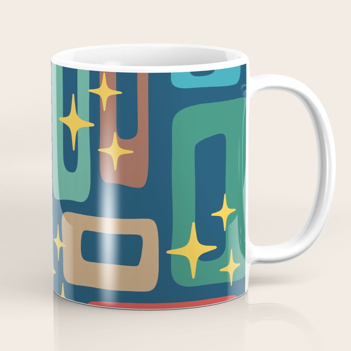 Retro Mid Century Modern Abstract Pattern 221 Coffee Mug Gallery Image 1