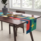 Retro Mid Century Modern Abstract Pattern 221 Table Runner Gallery Image 2