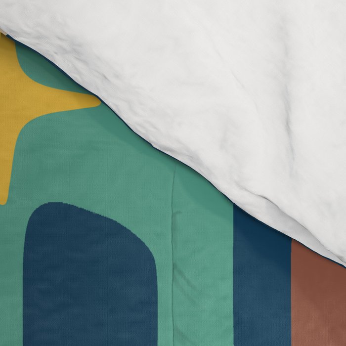 Retro Mid Century Modern Abstract Pattern 221 Comforter Gallery Image 4