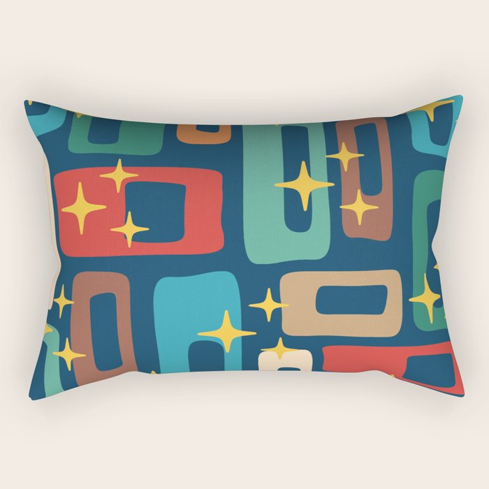 Retro Mid Century Modern Abstract Pattern 221 Rectangular Pillow Gallery Image 2