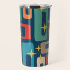 Retro Mid Century Modern Abstract Pattern 221 Travel Mug Gallery Image 1