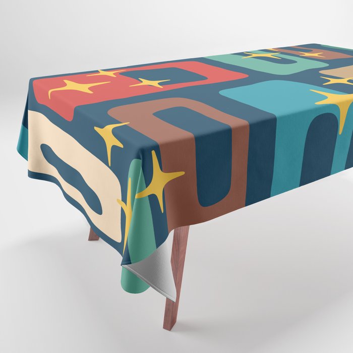 Retro Mid Century Modern Abstract Pattern 221 Tablecloth Gallery Image 1