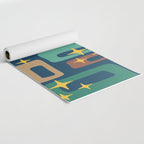 Retro Mid Century Modern Abstract Pattern 221 Yoga Mat Gallery Image 2