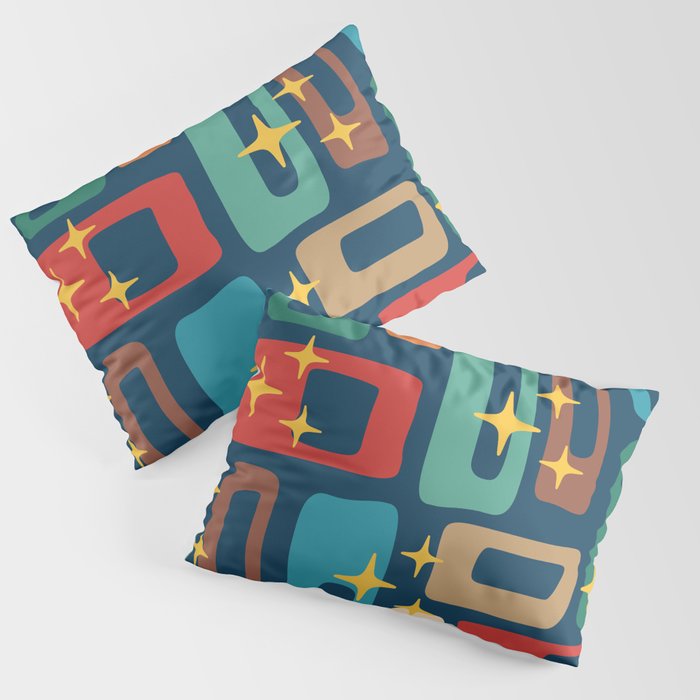 Retro Mid Century Modern Abstract Pattern 221 Pillow Sham Gallery Image 3