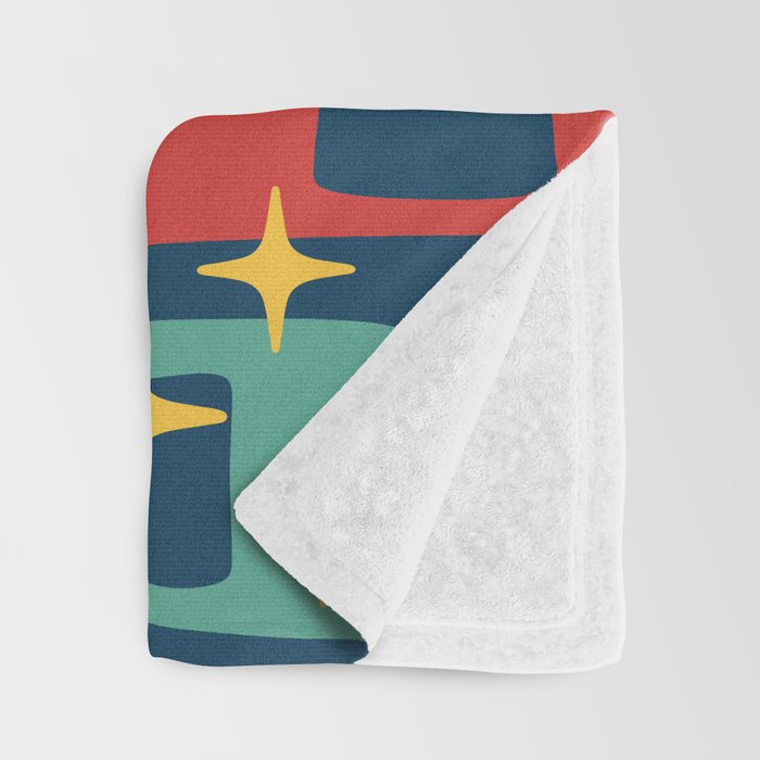 Retro Mid Century Modern Abstract Pattern 221 Throw Blanket Gallery Image 3