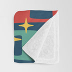 Retro Mid Century Modern Abstract Pattern 221 Throw Blanket Gallery Image 3