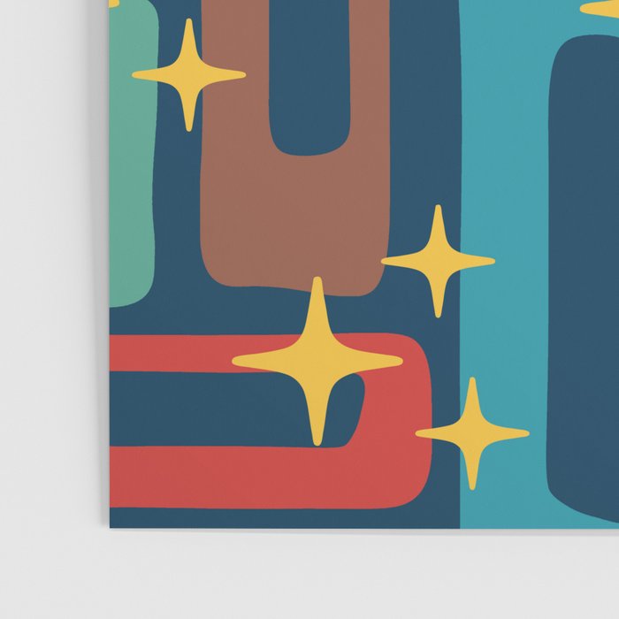 Retro Mid Century Modern Abstract Pattern 221 Poster Gallery Image 3