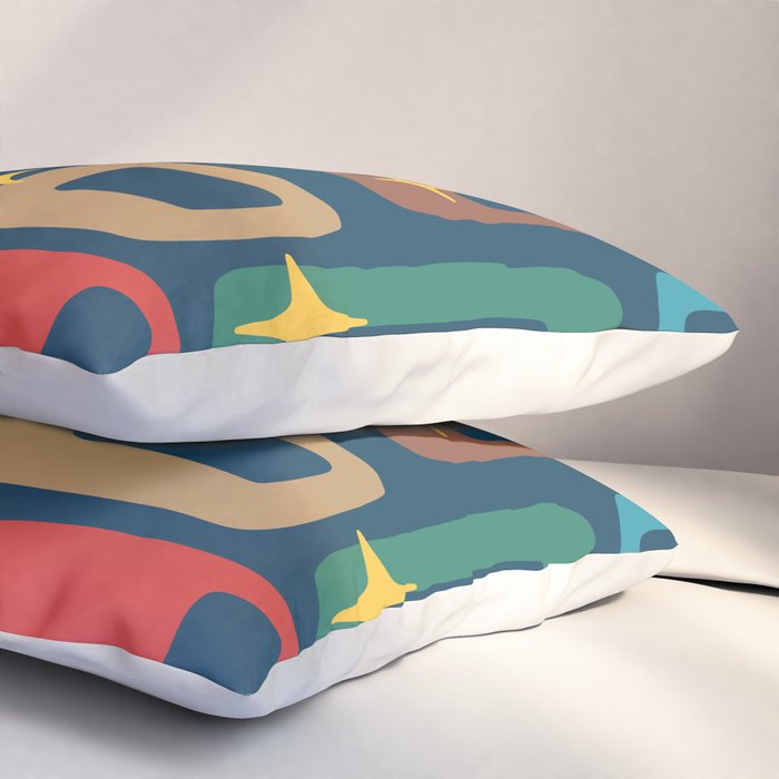Retro Mid Century Modern Abstract Pattern 221 Pillow Sham Gallery Image 3