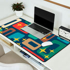 Retro Mid Century Modern Abstract Pattern 221 Desk Mat Gallery Image 2