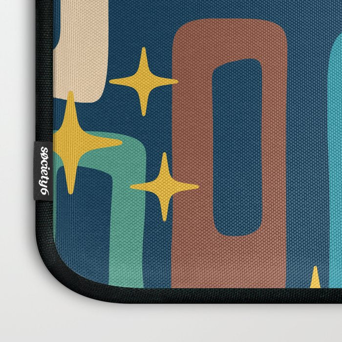 Retro Mid Century Modern Abstract Pattern 221 Laptop Sleeve Gallery Image 3