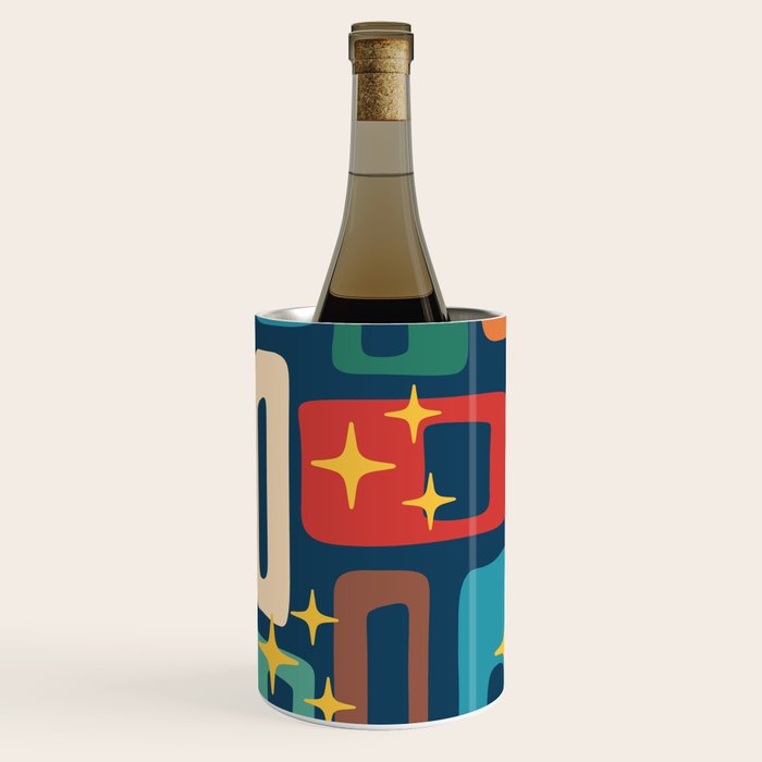 Retro Mid Century Modern Abstract Pattern 221 Wine Chiller Gallery Image 2