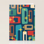 Retro Mid Century Modern Abstract Pattern 221 Stationery Card Gallery Image 2